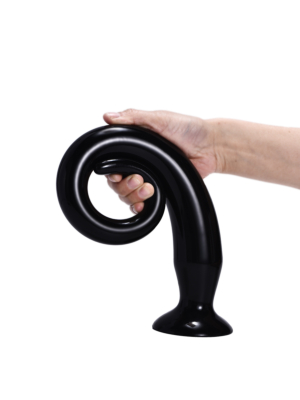 Dildo Deep Inside Black PVC Suction Cup 42 cm 