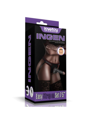 Lovetoy Easy Strapon Set 7.5'' Black