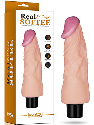 7" Real Softee Vibrating Dildo 1