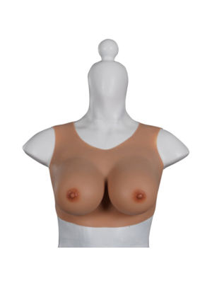 Female to Male Round Collar Crossdresser Breast BodyForms -Silicone Cup Size-G