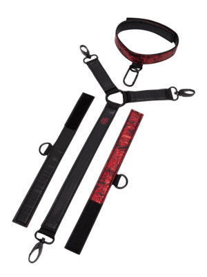 Sweet Anticipation Collar and Wrist Cuffs - Red