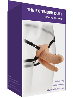 Kinx The Extender Duet Hollow Strap-On Flesh OS