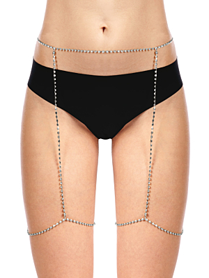 Silver rhinestone garter belt Bijoux Pour Toi