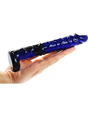 Glass Dildo Oh Long Johnson Blue 19 cm