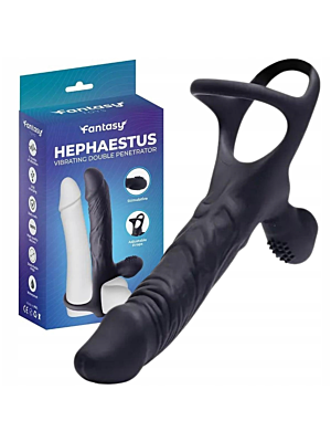 Fantasy Hephaestus Vibrating Dildo for Double Penetration