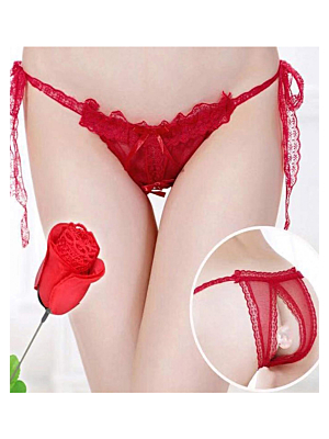 G-String "Rose" 18cm Red