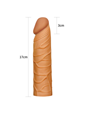 Pleasure X-Tender Realistic Penis Sleeve 17 cm - Lovetoy
