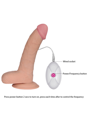 The Ultra Soft Dude - Vibrating Flesh 21.3cm