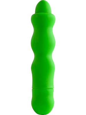 Frenzy Silicone Vibrator with 10 Dynamic Rhythms (Green) - Dream Toys - Splashproof