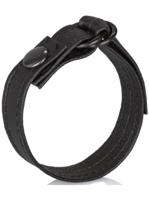 CalExotics Leather Cinch Adjustable Cock Ring – Black