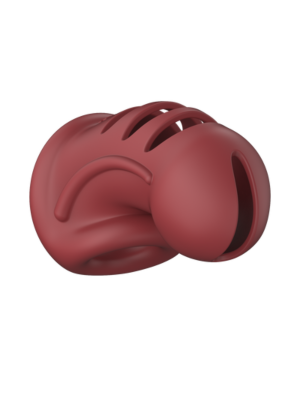 ManCage Model 28 - Ultra Soft Silicone Chastity Cage - Red