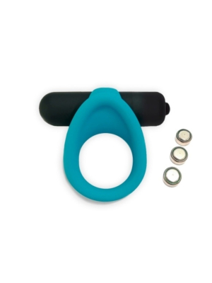 Penis Ring with Vibrations Silicone Blue Mokko Toys