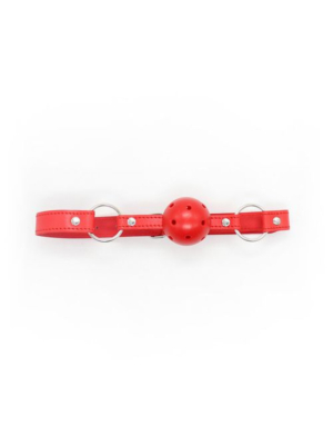 Ball for the mouth with holes - Ball Gag red
