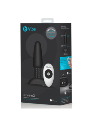 Rotating Anal Plug - b-Vibe Rimming Plug Black