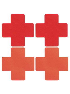 Cross Nipple Patches - Stickers Red