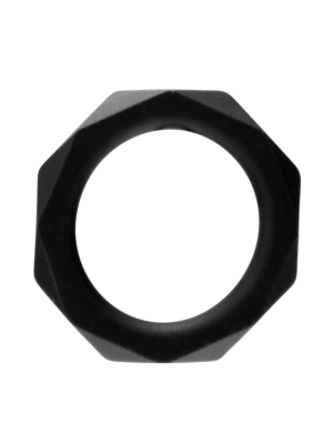 The Cocktagon Cock Ring XXL Black - Rock Rings - Silicone