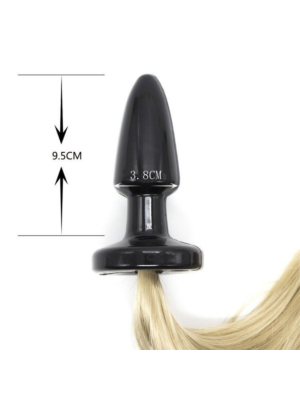 Long Horse Tail Blonde Anal Plug