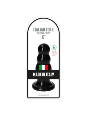Olmo Italian Cock Butt Plug 16.5 cm (Black) - Toyz4Lovers