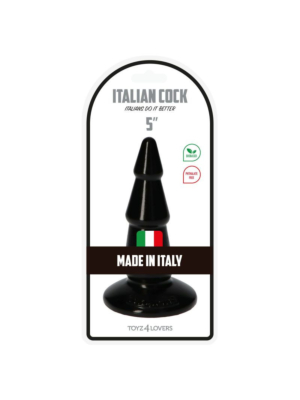 Italian Cock Butt Plug 15.5 cm (Black) - Toyz4lovers