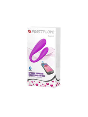 Double Vibrator for couples - Pretty Love August Purple