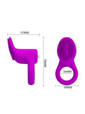 Pretty Love Cobra Silicone Cockring With Clitoral Stimulation