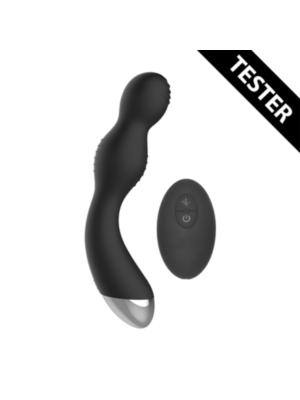 Remote Controlled E-Stim & Vibrating G/P-Spot Vibrator - Black Demo Edition