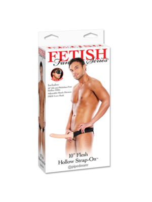 Pipedream Fetish Fantasy Hollow Strap-On 10in Skin