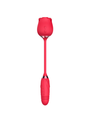 Rose Sucker With Thrusting Dildo Red