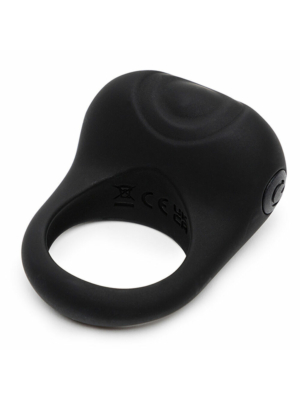 Sensation Rechargeable Vibrating Love Ring - Black