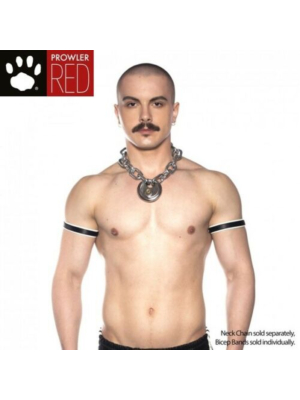 Prowler RED Bicep Band White