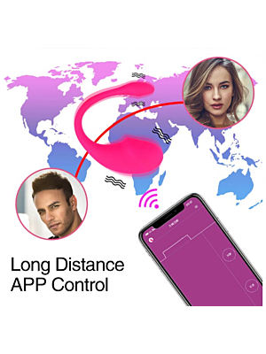 Vibrating long distance Remote love Egg Eva App Control Pink 22 cm 