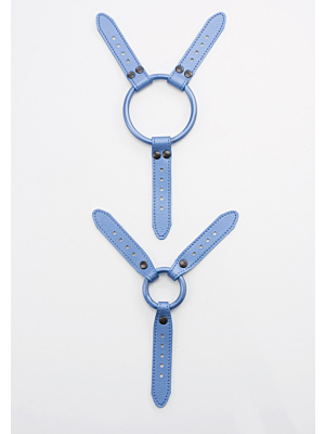 Carmen Rivera Official Strapon Harness Light Blue Vegan Leather
