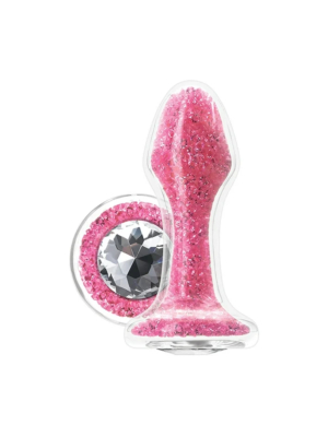 Glamour Touch – Stardust Pink with Crystal Glow Anal PLug