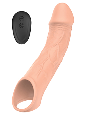 B-Series Vibrating Penis Extension with Remote Control - 10 Functions