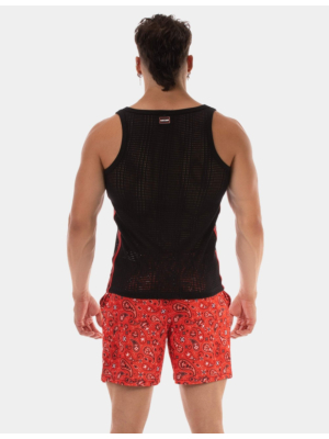 Barcode Berlin Tank Top Lilan Black - Red
