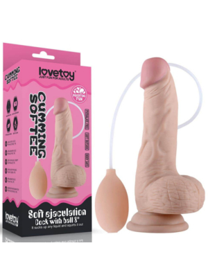 Lovetoy Soft Ejaculation Cock With Balls 20 cm - Flesh