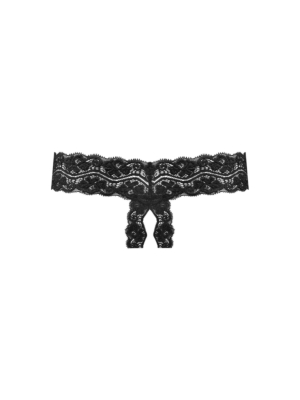 Underneath - Kyra Crotchless Thong Black