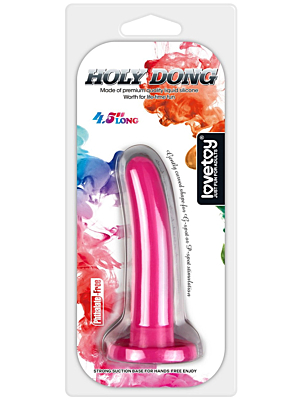 Curved Dildo - Lovetoy Holy Dong Small Silicone Dildo 1611 Pink