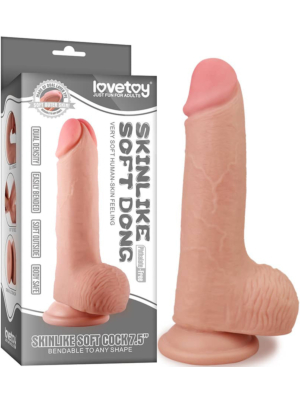 Lovetoy Skinlike Soft Cock with Balls 7.5