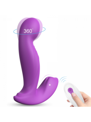 Maxim Remote Control Stimulator 9 Vibration and Rotation Modes Silicone USB Purple