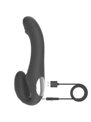 Wireless Double Penetration Vibe Strapon Black