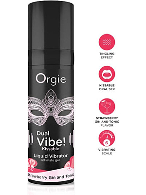 Dual Vibe Liquid Vibrator Strawberry Gin And Tonic 15ml