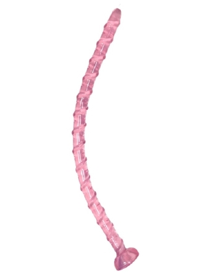 Anal Dildo with suction cup Spiral Pink 47 cm