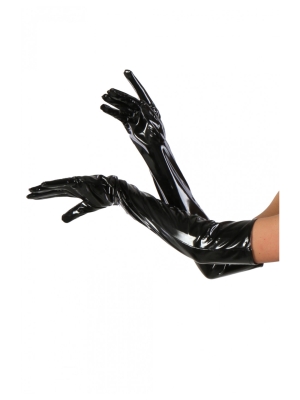 Long Black Vinyl gloves
