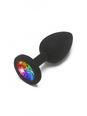 Rainbow Booty Jewel Butt Plug - Small