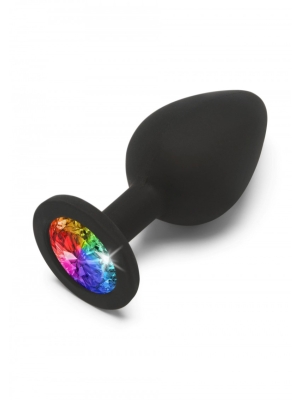 Rainbow Booty Jewel Butt Plug - Medium