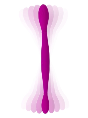 Toy Joy Infinity Double Dildo Vibrator - Pink Silicone - Rechargeable