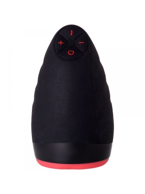 Erotist Lava Rechargeable masturbator with heating silicone black 13 cm