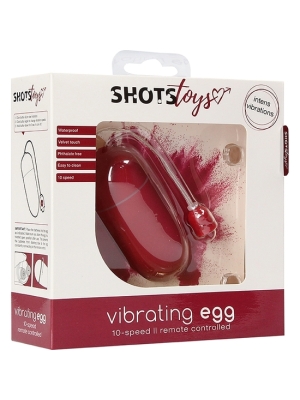 10 Speed Vibrating Vaginal Egg - Red