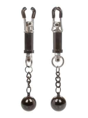 Calexotics Weighted Twist Nipple Clamps - Silver
